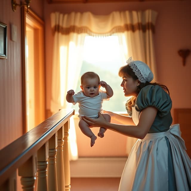 A Cruel Stepmother Dropped a Baby Over the Railing, But the Maid Caught Her