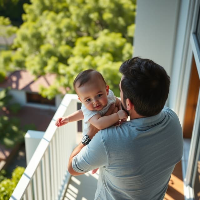 The Father Saved Her Baby From The Falling Balcony Deck