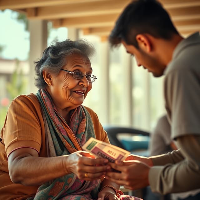 A Son Surprises His Mother After She Asks For Money