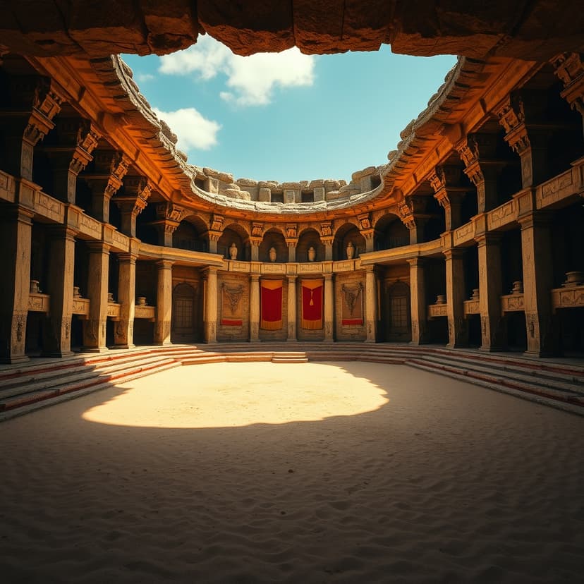 The Ancient Crest Beneath the Arena Sand