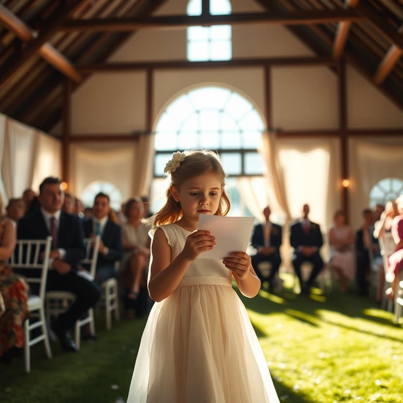 The Little Girl Opened An Envelope That Changed The Wedding Forever