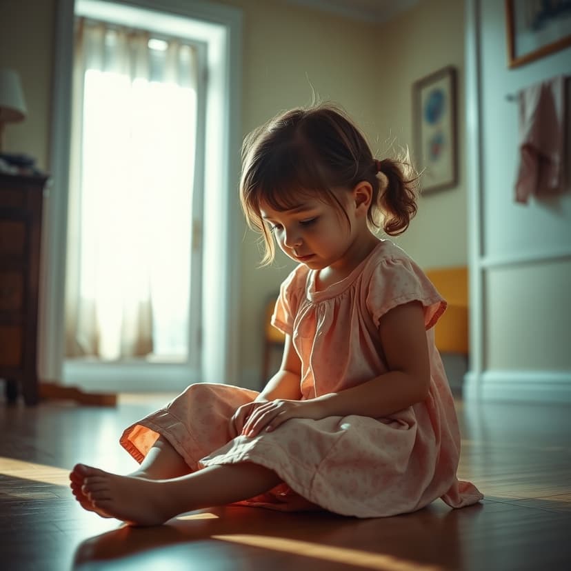 text The Little Girl Fell To The Floor And Revealed What The Woman Had Done