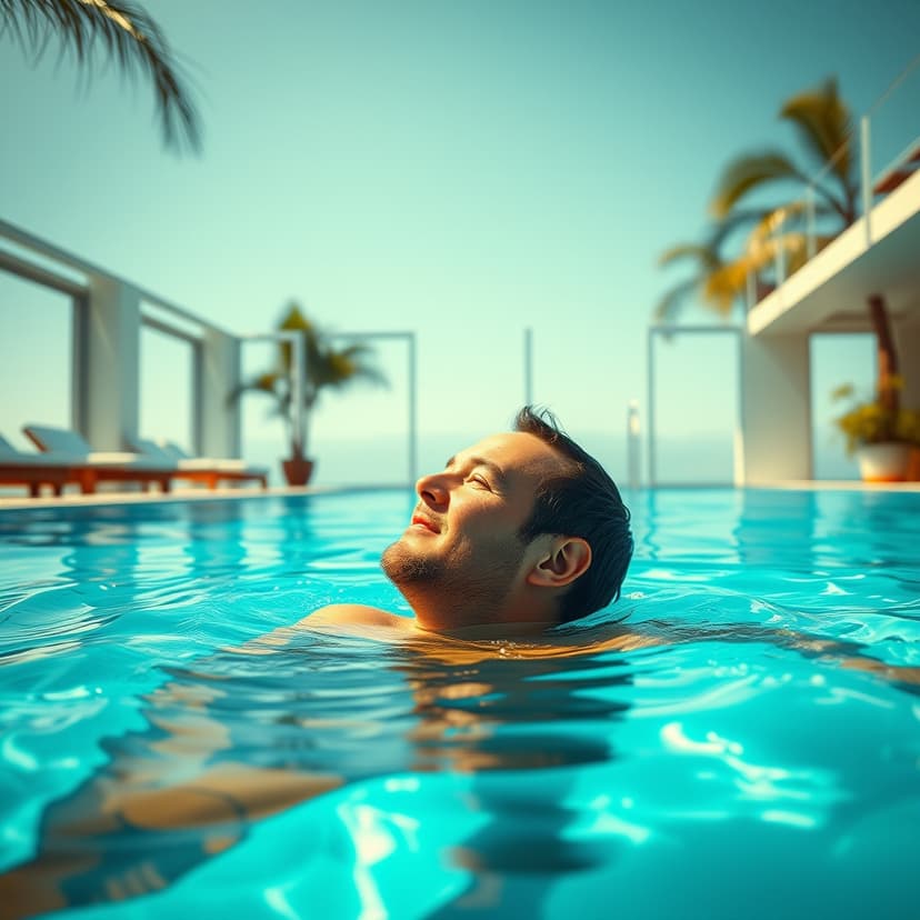 Dunked in the Luxury Pool