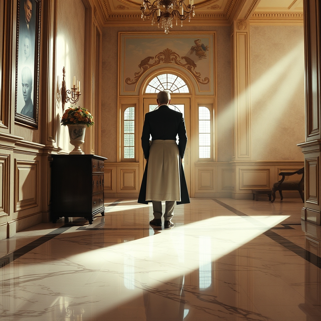 The Billionaire Stood Behind The Maid Crying On The Marble Floor